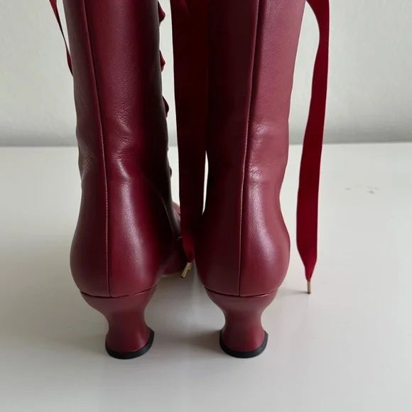 American Duchess Original Tango Boots Red Size 8 1/2 Worn Once - Picture 10 of 14